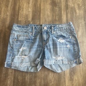 American Eagle Outfitters distressed denim shorts
